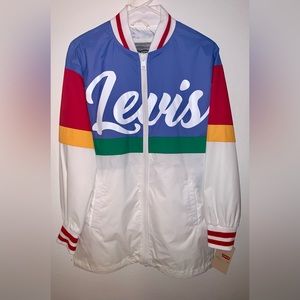 Levi’s Women’s Nylon Colorblocked Logo Bomber Jacket